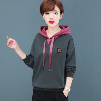 带帽卫衣女秋冬2021新款韩版宽松加绒厚中年妈妈减龄长袖外套上衣