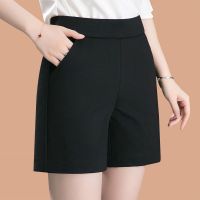 短裤女高腰弹力显瘦五分裤外穿阔腿女士休闲裤子女裤加厚短裤百搭