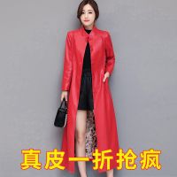 2021新款皮衣女中长款皮衣韩版 春秋装长款皮衣外套