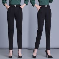 九分长裤好质量春秋新款西裤休闲裤百搭小脚西裤女高腰铅笔哈伦裤