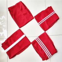 大红色校服裤小脚裤直筒裤小学初高中男女学生束脚运动裤大码