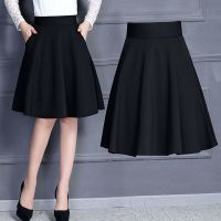 口袋+安全裤春秋大码半身裙女2021新款春夏百褶a字蓬蓬短裙子