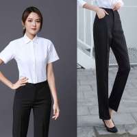 职业女套装裤裙装衬衣正装上衣白衬衫高腰西裤女春夏新款短裙工装