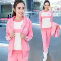 秋冬季套装女休闲时尚加绒三件套2021运动服棉宽松学生韩版显瘦女