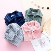 秋冬季儿童珊瑚绒睡衣女童男童套装小孩法兰绒宝宝女孩长袖家居服