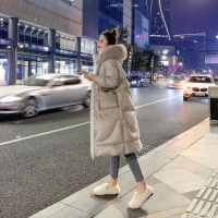 杭州羽绒服2022新款韩版大毛领白鸭绒加厚中长款外套女