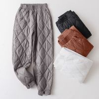 羽绒棉裤女外穿2021冬季新款休闲裤子束脚裤高腰宽松显瘦保暖裤女