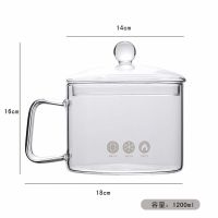 高硼硅玻璃双耳锅煲汤家用电陶炉可煤气灶加热煮方便面锅