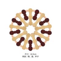 家用竹制隔热垫菜垫子餐桌垫大号砂锅垫防烫锅垫盘子垫杯垫镂空垫