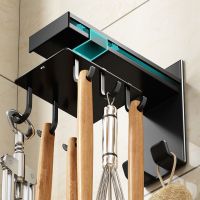 多功能旋转伸缩挂钩厨房用品收纳铲勺整理架墙壁厕所挂勾免打孔打