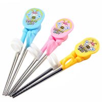 儿童学习筷子不锈钢训练筷家用小孩餐具宝宝练习辅食勺叉筷子