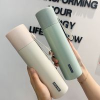 保温杯女大容量水杯韩版便携简约清新森系创意个性潮不锈钢杯子