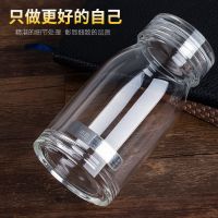 玻璃杯便携水晶加厚防爆男女单层加厚耐热大容量带盖泡茶水杯