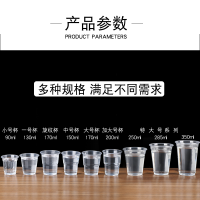 一次性杯子塑料杯透明加厚航空杯水杯中小号茶杯口杯家用商用