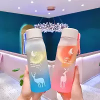 水杯韩版耐摔潮可爱ins塑料杯少女便携男女学生创意茶杯