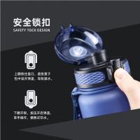 防摔运动水杯男女大容量健身便携太空杯带刻度tritan耐热茶杯家用