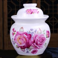 景德镇泡菜坛子陶瓷泡菜罐密封储物罐加厚四川泡菜腌咸菜坛子双盖