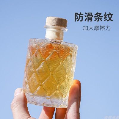 小酒瓶空瓶冷萃果酒瓶好看的透明分装玻璃瓶创意密封手抓水果酒瓶