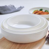 2个 盘子深盘家用骨瓷焗饭窝盘微波炉陶瓷菜盘沙拉盘简约釉下彩盘