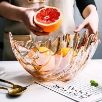 水晶玻璃个性水果盘创意时尚客厅茶几水果篮家用干果盘零食盘果盆