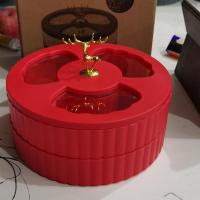 升级北欧干果盘零食盒金麋鹿创意瓜子盘2021新款结婚果盘喜盘