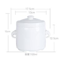 隔水燕窝陶瓷炖盅煲汤炖锅内胆双盖大小号宝宝蒸蛋汤盅炖罐碗家用