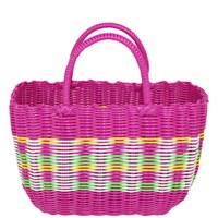 塑料编织购物篮买菜篮子手提篮野餐篮子宠物篮洗浴筐洗澡篮收纳筐