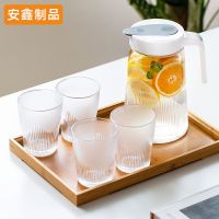 冷水壶家用客厅玻璃水壶耐冷耐温透明整套装大容量冷水壶水具水杯