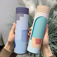 保温杯男女学生清新森系水杯韩版个性潮简约ins原宿风茶隔杯子
