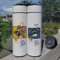 水杯男生高颜值保温杯男款学生猫和老鼠杯子ins情侣款一对女可爱