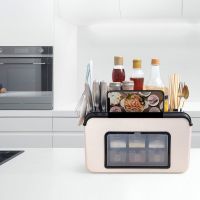 破损免费补发多功能厨房调料收纳盒刀具置物架+筷笼 可挂菜板