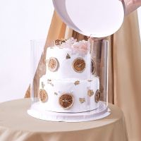 法式圆形透明蛋糕盒子4寸6寸8寸10寸12寸双层加高网红蛋糕盒