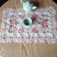 销售刺绣镂空餐桌隔热垫茶盘茶具盖巾梳妆台电视柜盖巾
