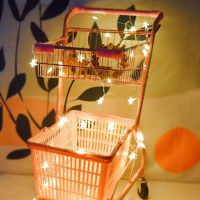 市便利店粉色少女心网红拍照手推车卖花推车摆地摊置物车