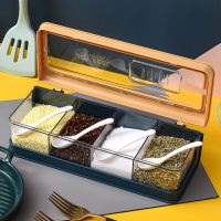 调料盒多功能厨房用品带盖盒糖盐罐调味品家用带勺佐料收纳盒套装