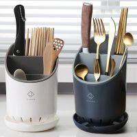 筷子置物架沥水篓厨房收纳盒多功能笼家用放勺的筷筒托筒餐具防尘