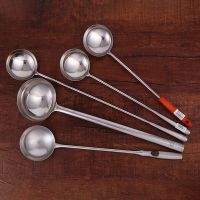 炒勺家用厨师炒勺加长炒菜不锈钢长柄厨房炒菜烹饪盛粥汤勺分菜勺