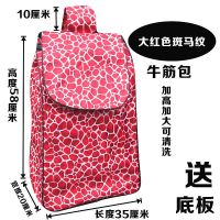 双层布袋买菜车手拉杆车袋子小拉车推车布袋大号防水牛津包