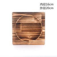 四方松木板垫 正方隔热木垫木板 烧烤石盘垫石锅垫板铁板烧垫板