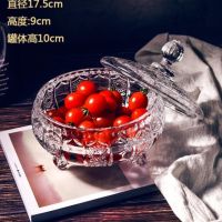 欧式玻璃糖果罐透明带盖储物罐水果碗糖缸调味罐烟缸首饰盒