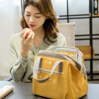 手提保温饭盒袋简约铝箔加厚便当袋袋子带饭包手拎上班族餐包饭盒