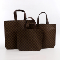 50个格子无纺布袋广告无纺布手提袋环保服装购物袋印