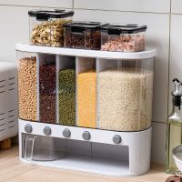 分格米桶多功能米缸防虫防潮家用装20斤五谷杂粮分类储米箱