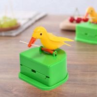 小鸟牙签盒牙签收纳盒家用牙签罐按压弹出小鸟牙签筒可爱展翅