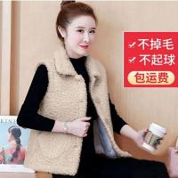 加厚羊羔绒马甲女2021秋冬新款韩版皮毛一体马夹背心坎肩保暖外套