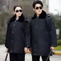 保安服棉衣套装加厚酒店物业小区制服多功能大衣冬季工作防寒服男