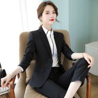 黑色西装套装女职业装面试正装秋冬季韩版时尚气质西服外套工作服