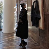 羊绒呢子大衣女学生2021秋冬新款行森系过膝毛呢外套中长款加厚