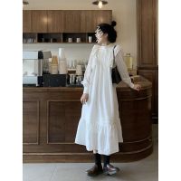 春装2021年新款冷淡风新年衣服法式复古赫本白色连衣裙