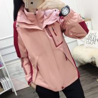 外套女三合一可拆卸两件套冲锋衣加绒加厚防水登山服百搭防风衣男